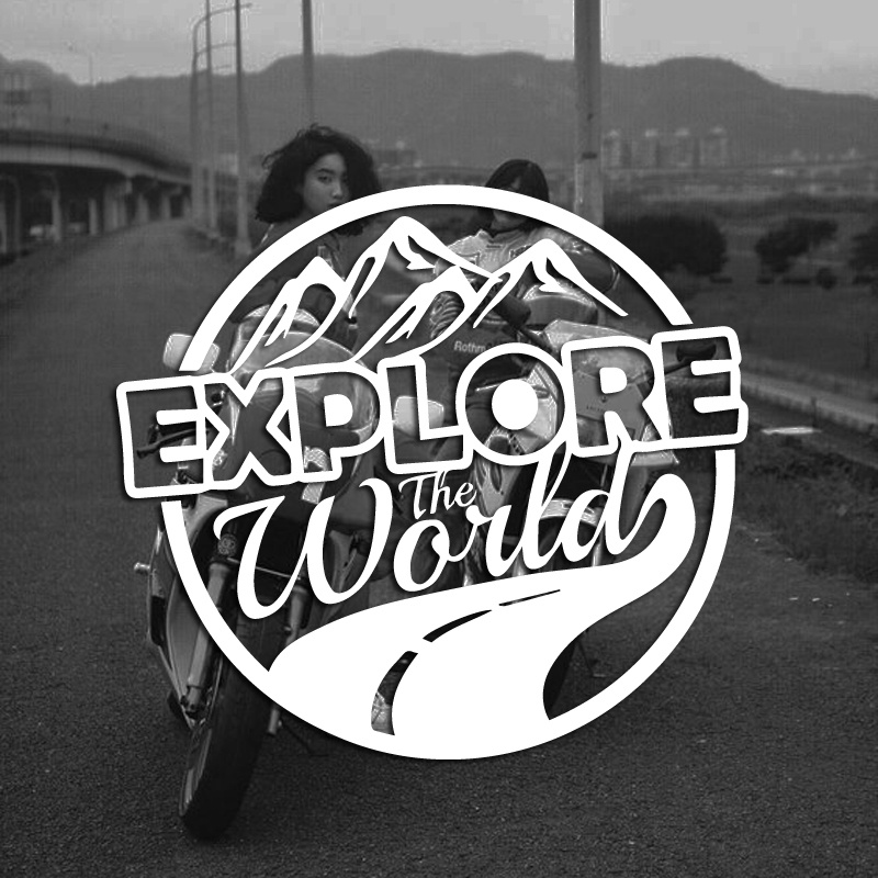 Outdoor Adventure World - Stiker untuk Eksterior Mobil Berkemah Off-Road
