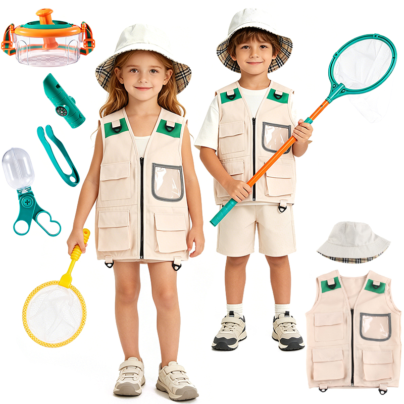 Outdoor Adventure Activities For Kids - Kit Petualangan Explorer Rompi & Topi