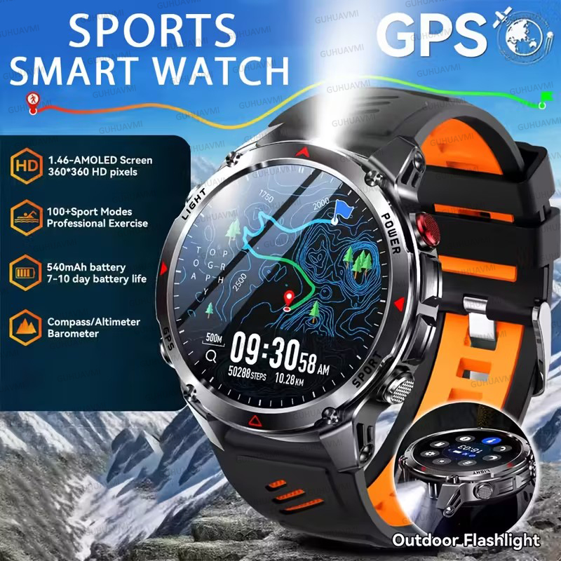 Outdoor Adventure World - Jam Tangan Pintar GPS Petualangan Militer