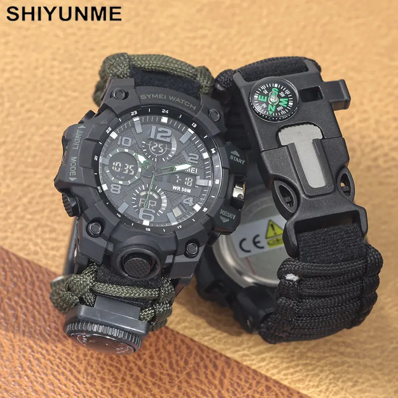 Outdoor Adventure Watches - SHIYUNME Jam Tangan Pria Bertahan Hidup