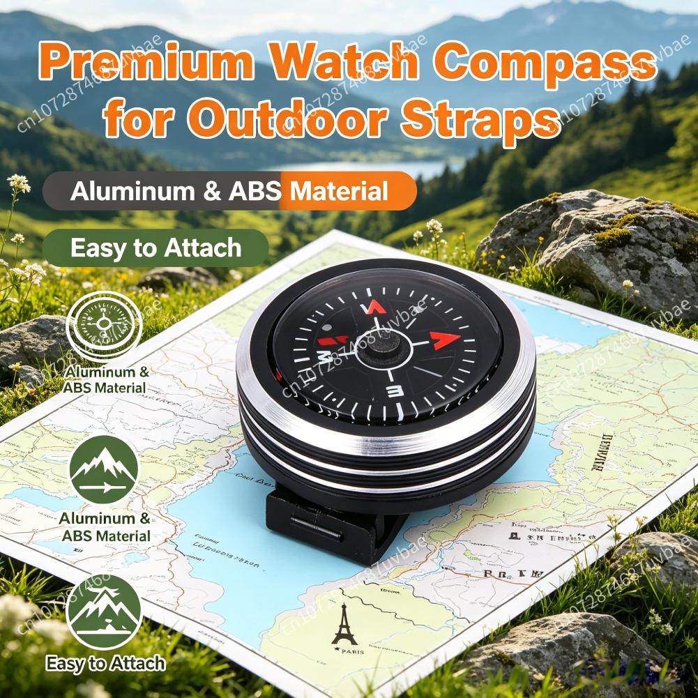 Outdoor Adventure Guide - Kompas Tali Jam Tangan Lepas Pasang
