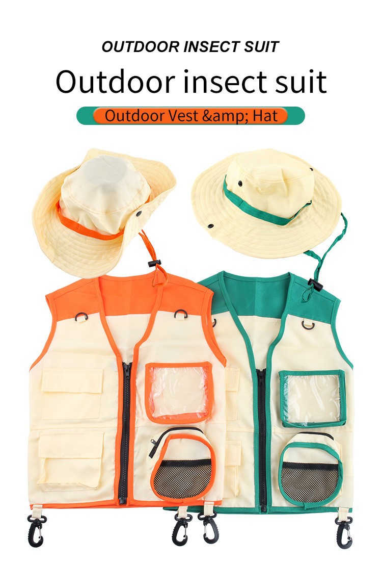 2 Buah Set Topi Rompi Berkemah - Outdoor Adventure Activities For Kids ulasan dan harga