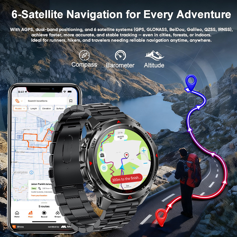 Jam Tangan Pintar Militer GPS  - Outdoor Adventure World ulasan dan harga