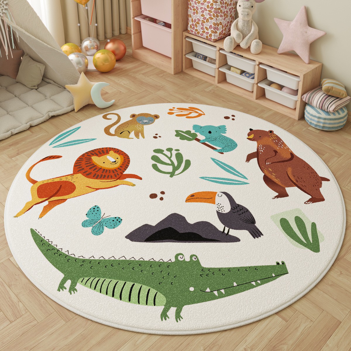 Karpet Bulat Anak-Anak Bertema - Outdoor Adventure Kids ulasan dan harga