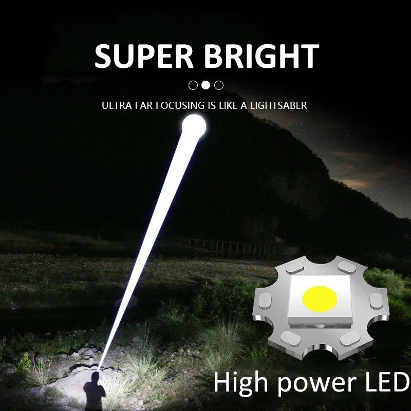 Senter LED 900000LM yang Kuat, - Outdoor Adventure Hiking ulasan dan harga