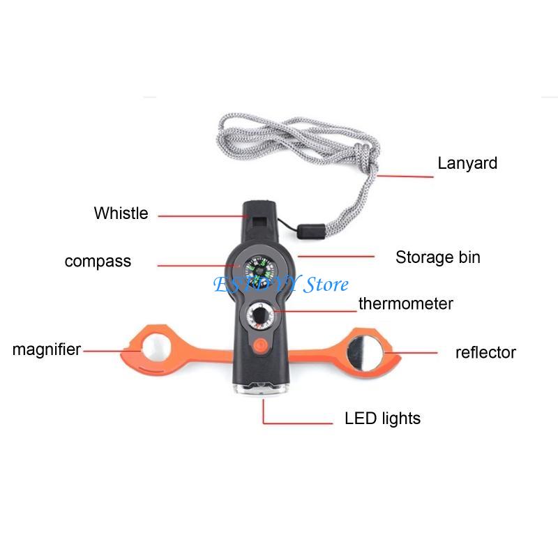 G6DE 7 in 1 Peluit Darurat Kes - Outdoor Adventure Guide ulasan dan harga