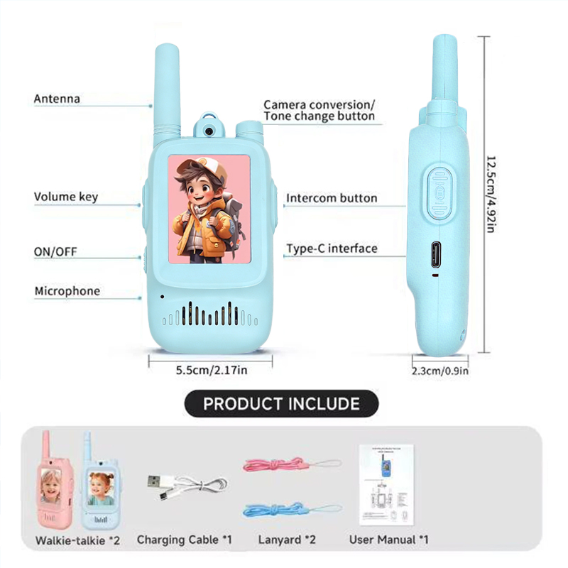 2pcs Walkie Talkie Video Anak  - Outdoor Adventure Kids ulasan dan harga