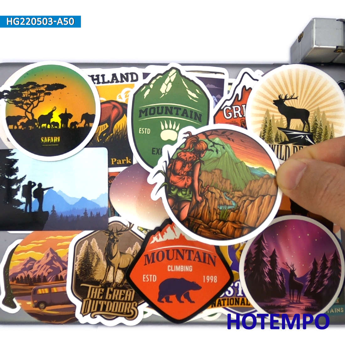 Set Stiker Perjalanan Dunia, P - Outdoor Adventure World ulasan dan harga